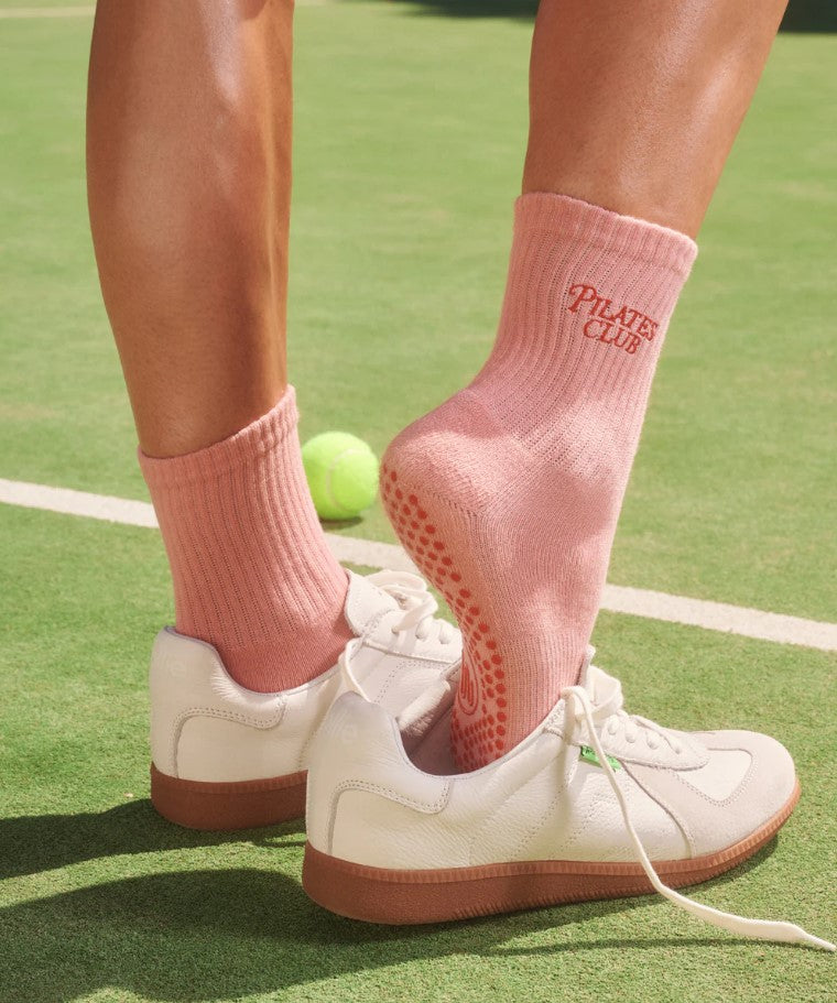 Crew Grip Socks - Pilates Club Rose