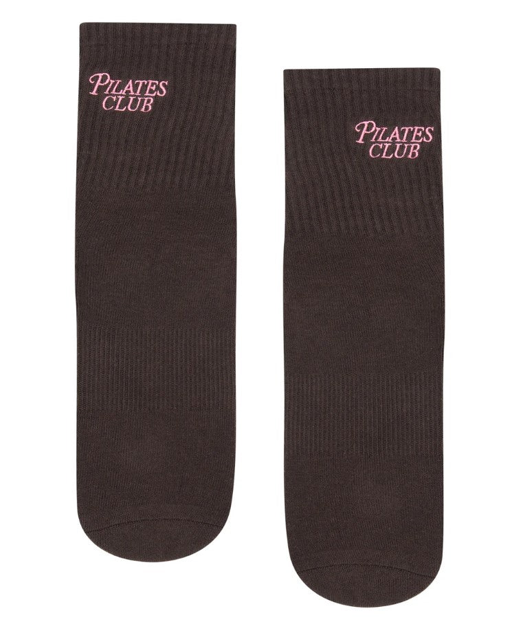 Crew Grip Socks - Pilates Club Chocolate