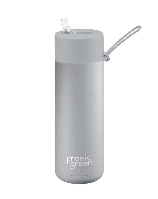Ceramic Reusable Bottle with Straw Lid 595mL - Harbour Mist