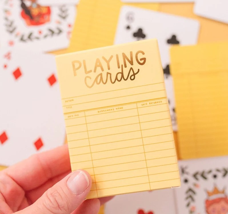 Yellow Library Card Deck of Playing Cards