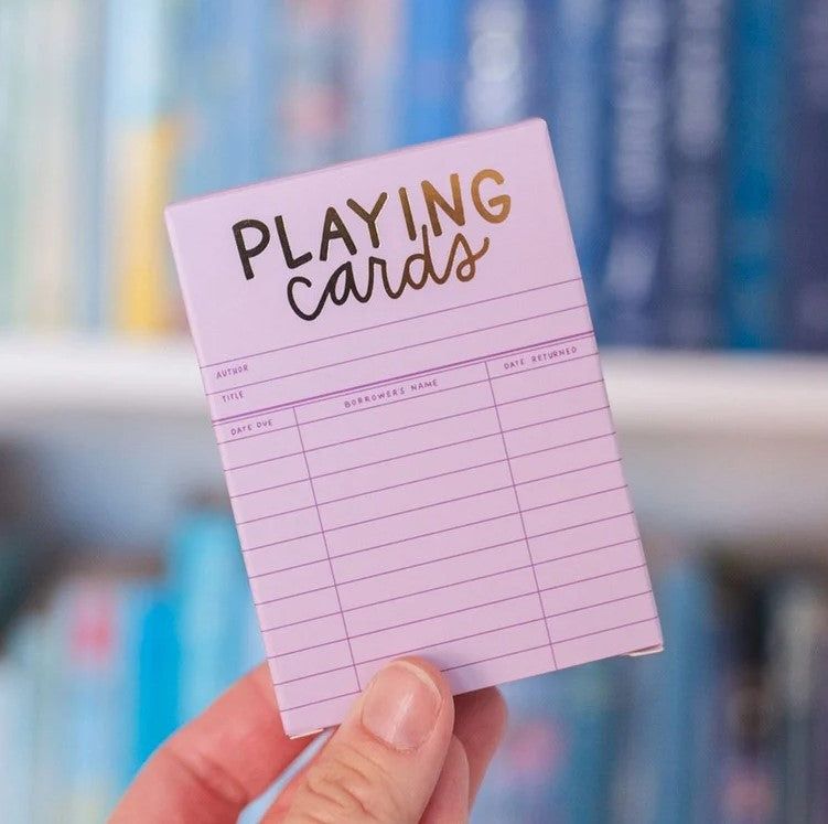 Lilac Library Card Deck of Playing Cards