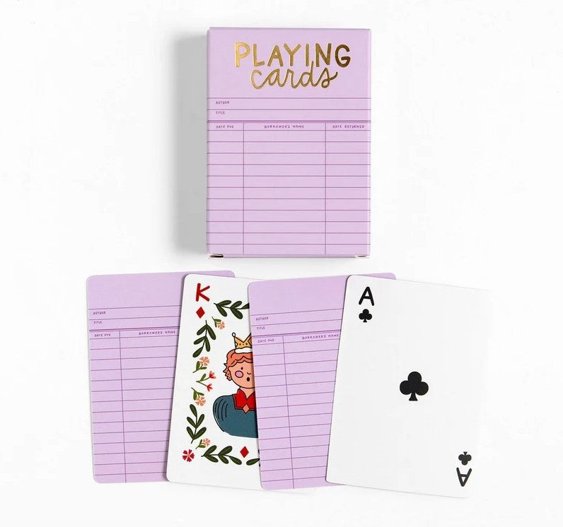 Lilac Library Card Deck of Playing Cards