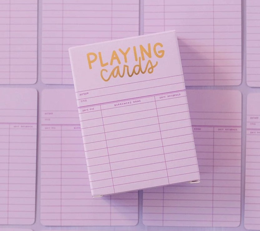 Lilac Library Card Deck of Playing Cards