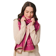 Mini Hearts Scarf - Fuchsia