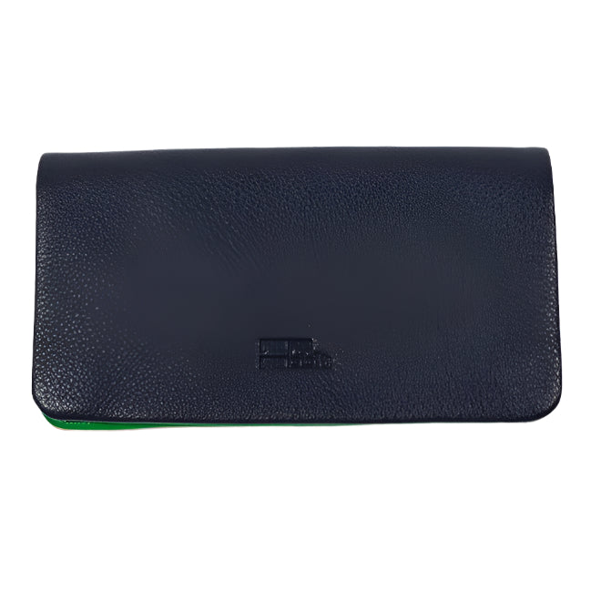 Voyager  II Leather Wallet - Multi Navy