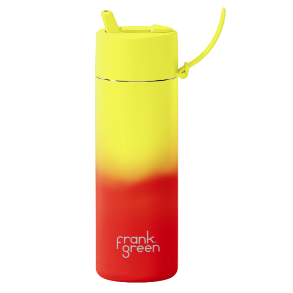 740ml Colour Changing Ultralite Bottle With Flip Straw Lid - Lava