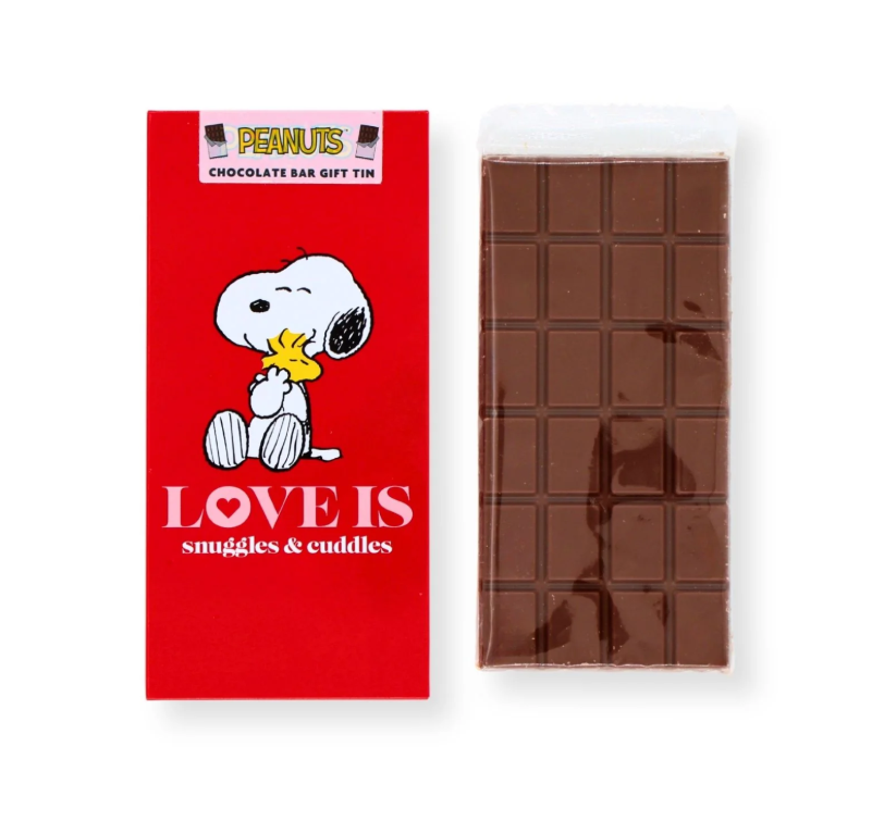 Snoopy Chocolate Bar Gift Tin - Love is Snuggles & Cuddles