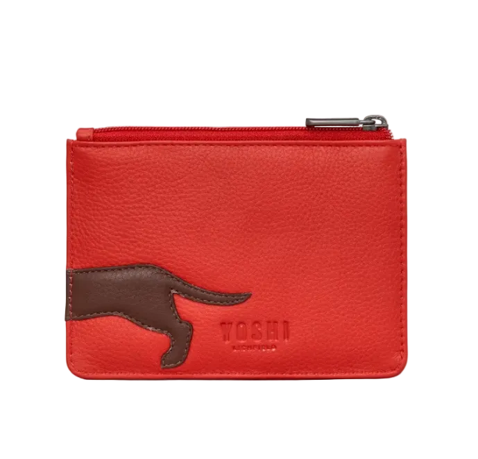 Zip Top Leather Purse - Dottie the Dachshund