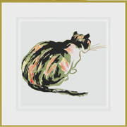 Ikonink Framed Card - Cat, Edward Penfield