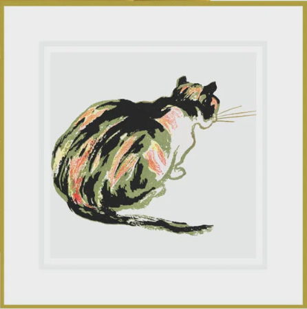 Ikonink Framed Card - Cat, Edward Penfield