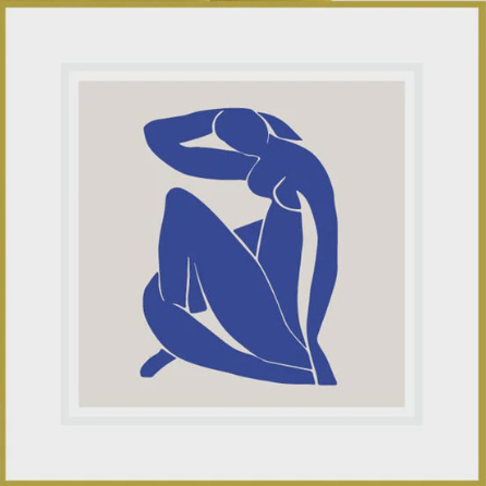 Ikonink Framed Card - Blue Nude