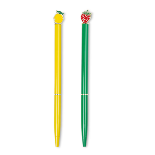 Metal Ballpoint Icon Pens - Fruit
