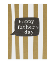 Happy Father's Day Mustard Stripe Card