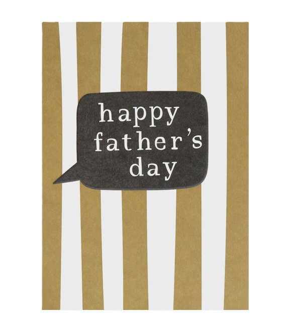 Happy Father's Day Mustard Stripe Card