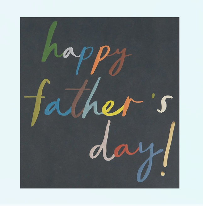 Happy Father's Day Colourful Script Card