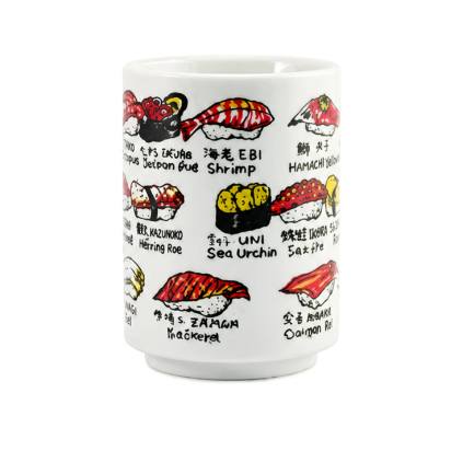 Yamato Sushi Teacup - Sushi Toppings