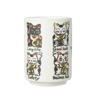 Yamato Sushi Teacup - Lucky Cat