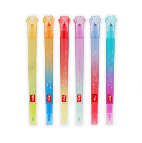 Set of 6 Dual Tip Layering Markers - Meow