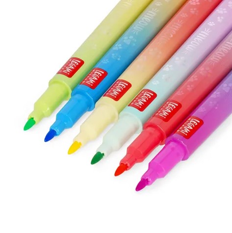 Set of 6 Dual Tip Layering Markers - Meow