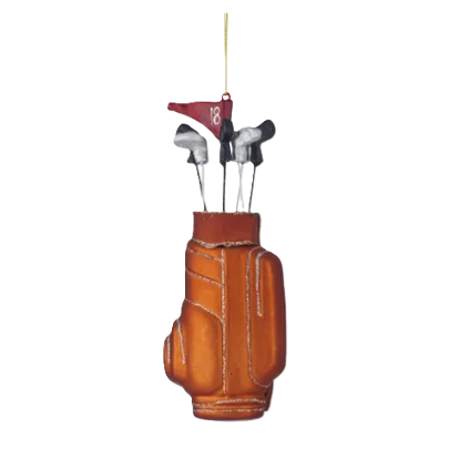 Glass Christmas Ornament - Golf Bag