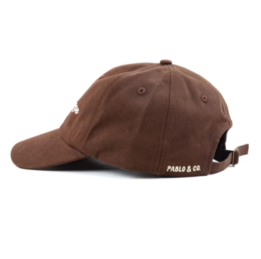 'Coffee & Dogs' Baseball Cap - Brown