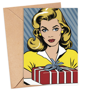 Blond Lady With Gift Card