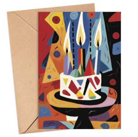 Cartoon Cake Card
