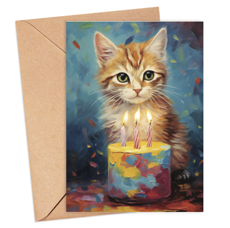 Kitten and Cake Card