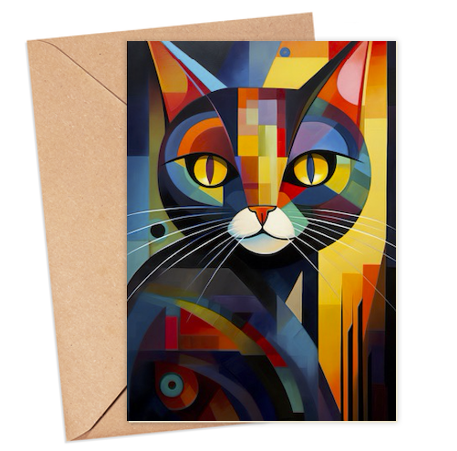 Geometric Purrs Card