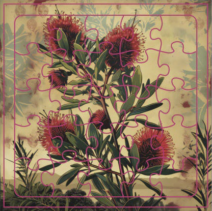 Puzzle Card - Australian Bottlebrush