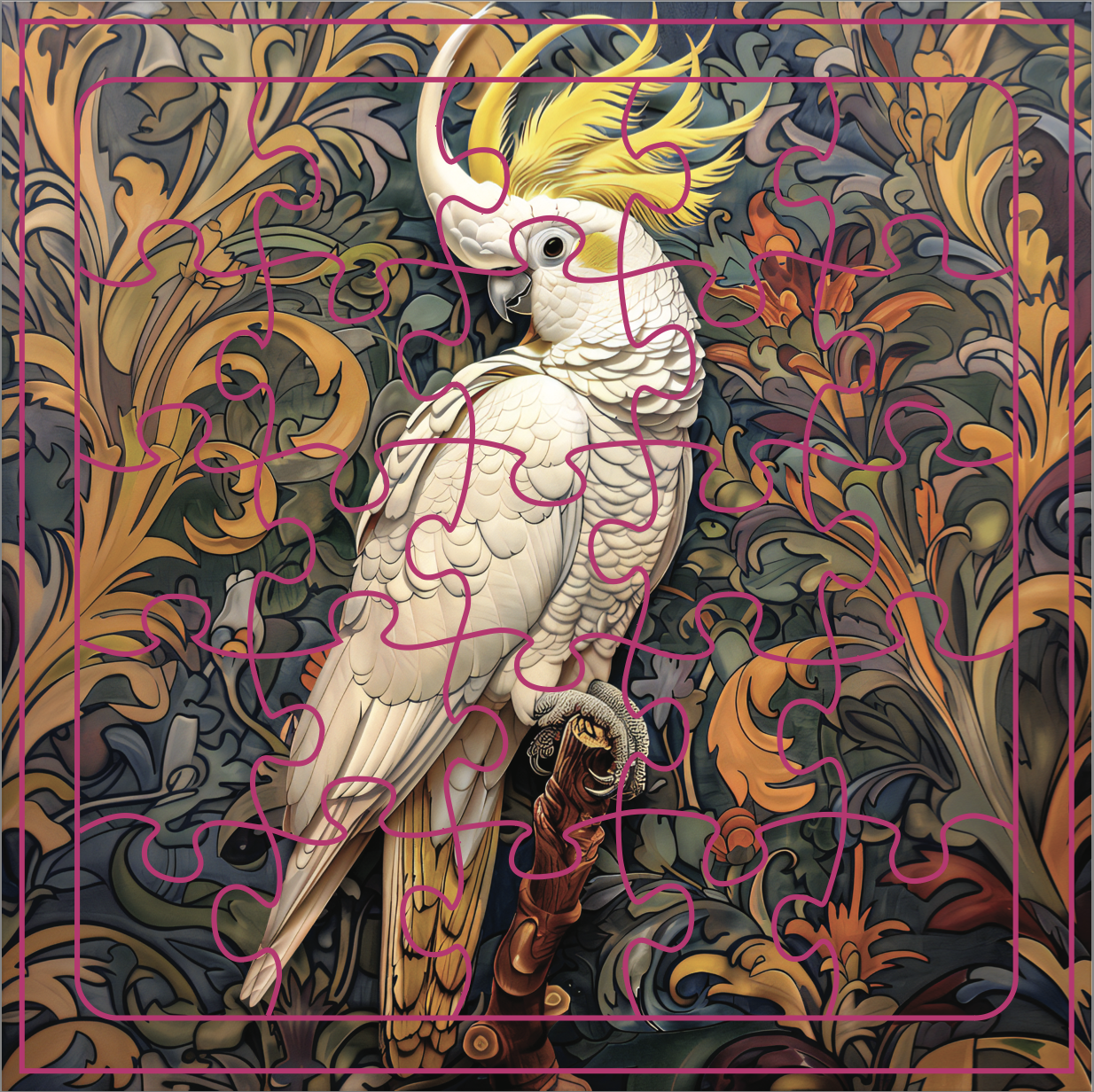 Puzzle Card - Cockatoo