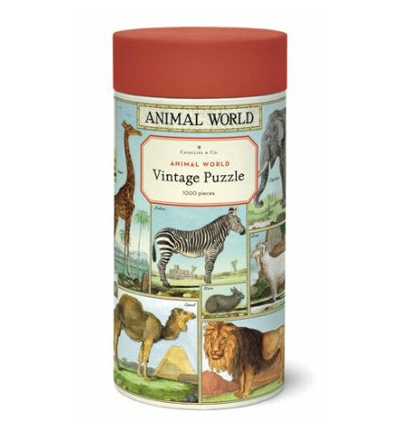 1000pc Vintage Puzzle - Animal World