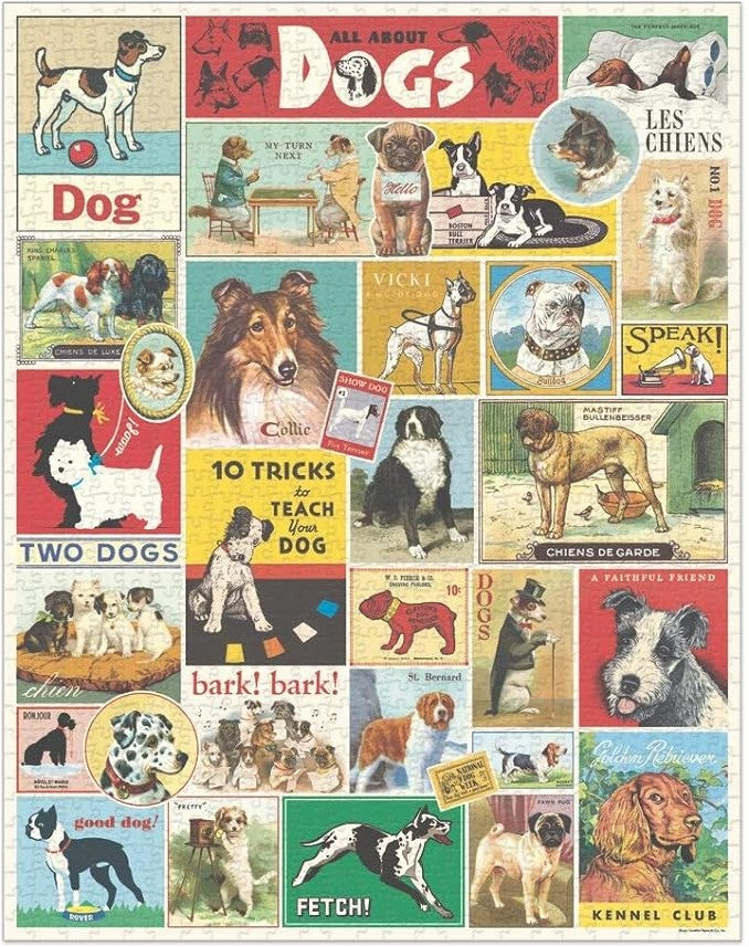 1000pc Vintage Puzzle - Vintage Dogs