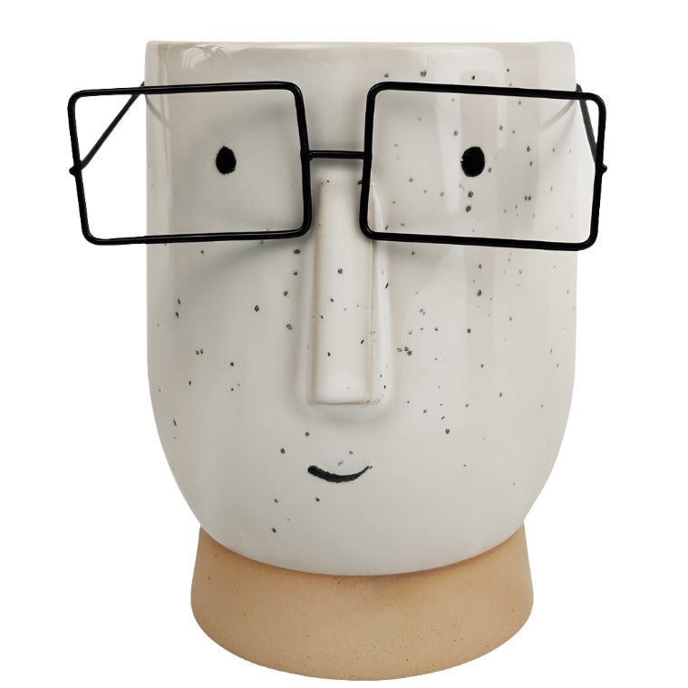 Blake with Glasses Planter - Tall