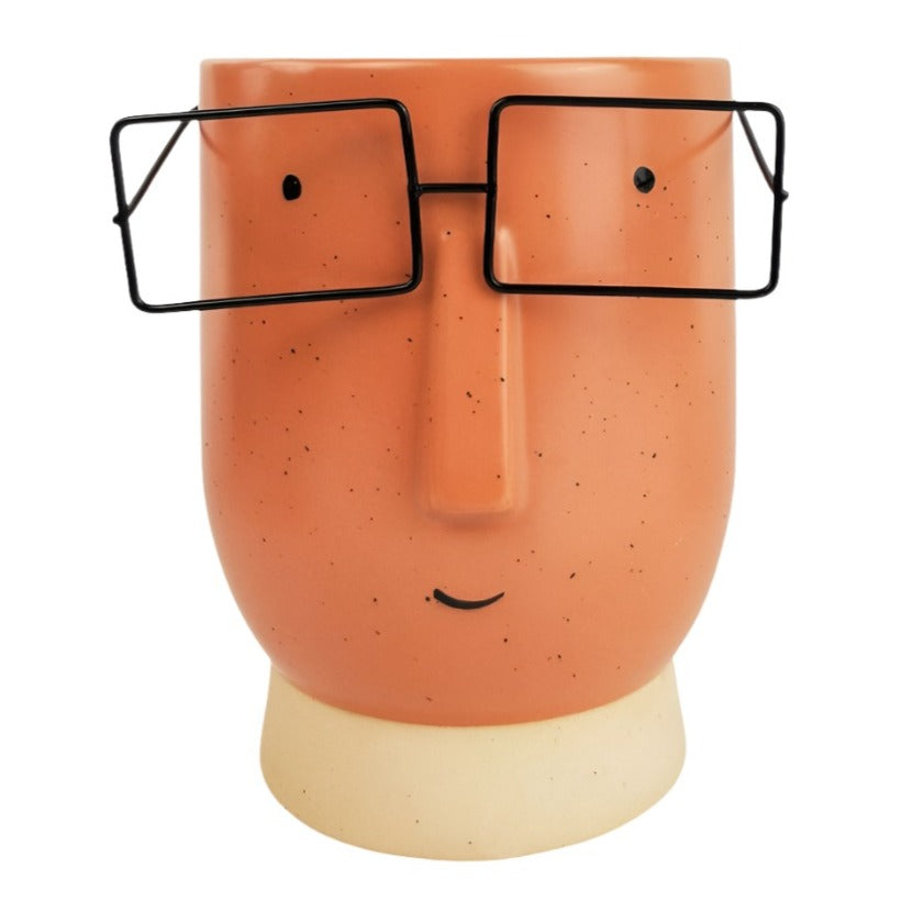 Blake with Glasses Planter - Tall