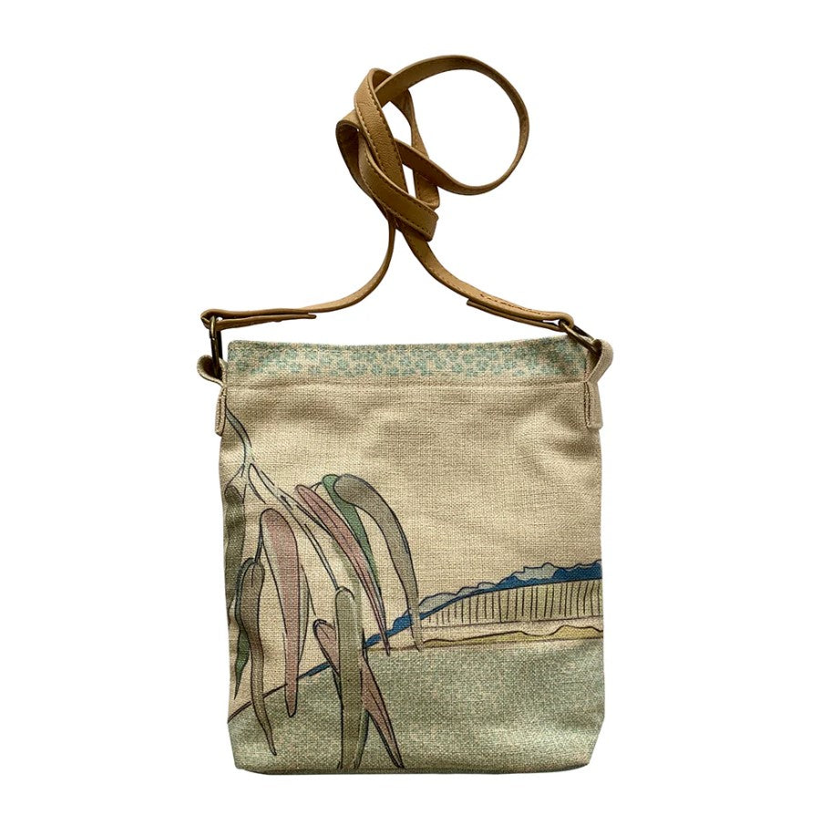 Linen Crossbody Bag
