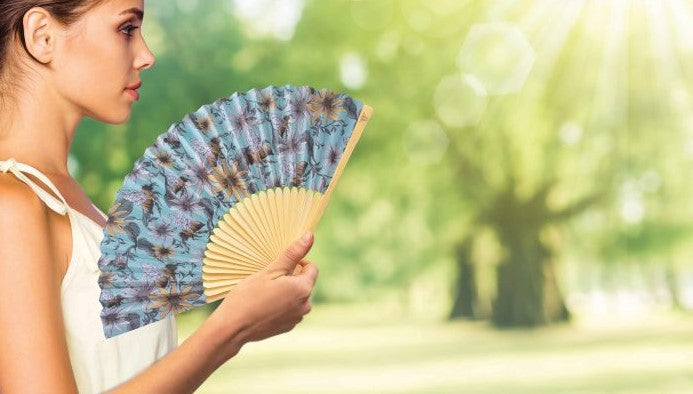 Bamboo and Paper Fans - Bee