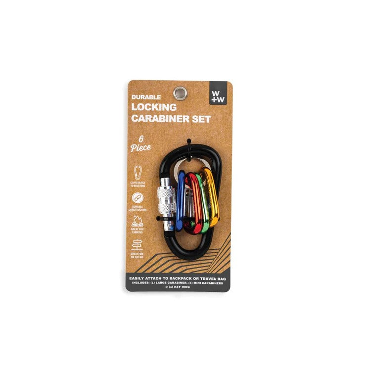 Locking Carabiner Set of 5