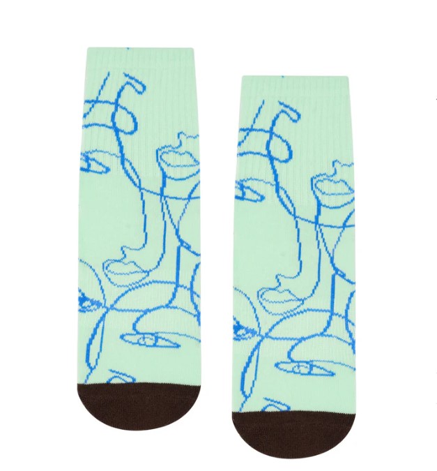 Crew Grip Socks - Mint Abstract