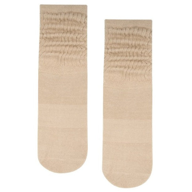 Scrunch Grip Socks - Latte