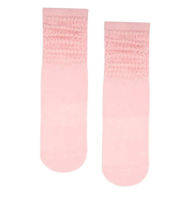 Scrunch Grip Socks - Pink