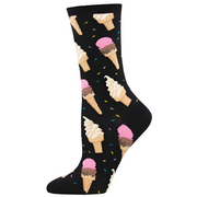 Ladies Socks -  I Scream Black