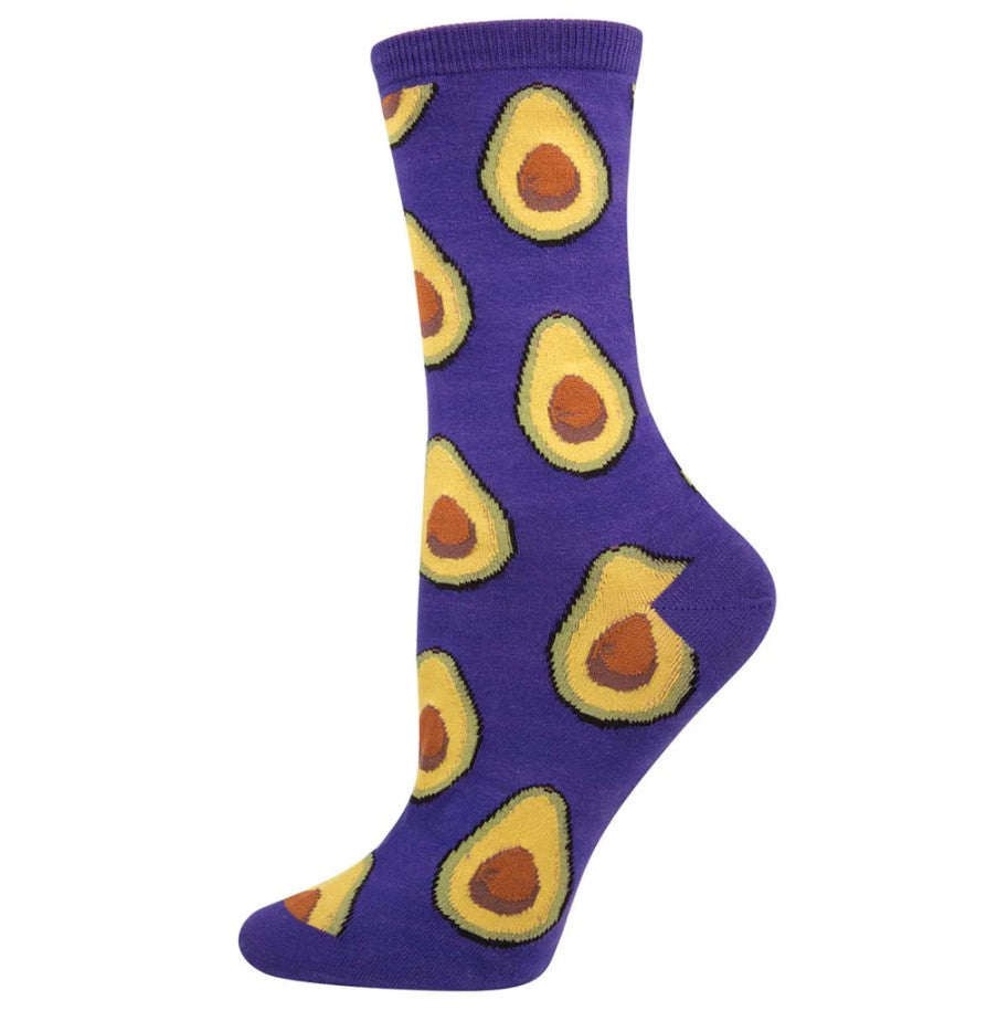 Ladies Socks - Avocado Grape