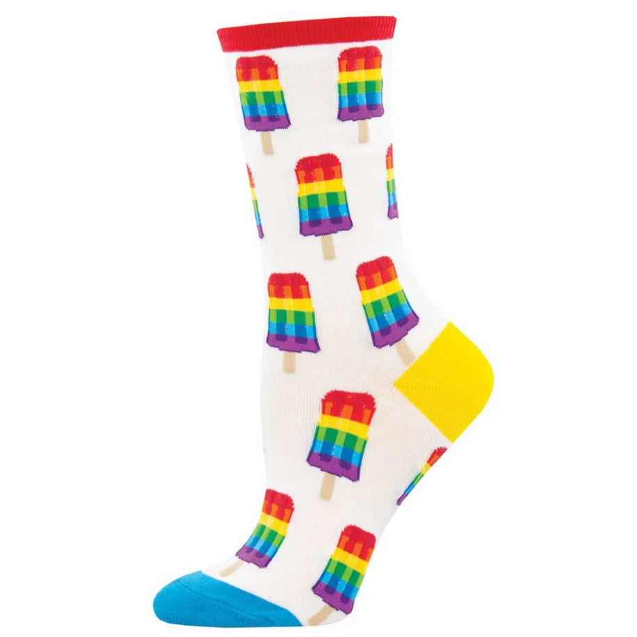 Ladies Socks - Gay Pops White