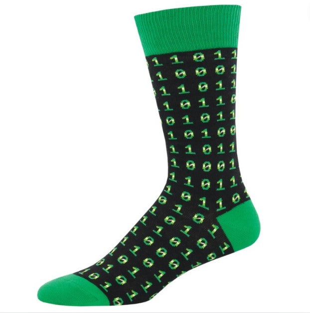 Men's Socks - Binary Code