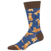 Men's Socks - Golden Retriever Blue