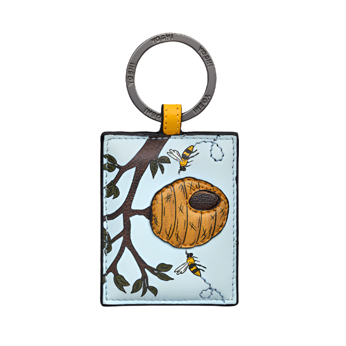 Yoshi Leather Keyring - Bee Hive