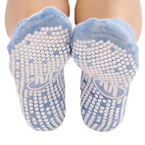 Crew Grip Socks - Blue Heather