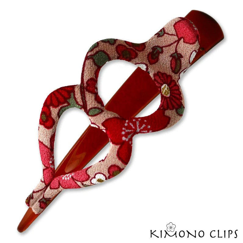 Double Heart Hair Clip - Large