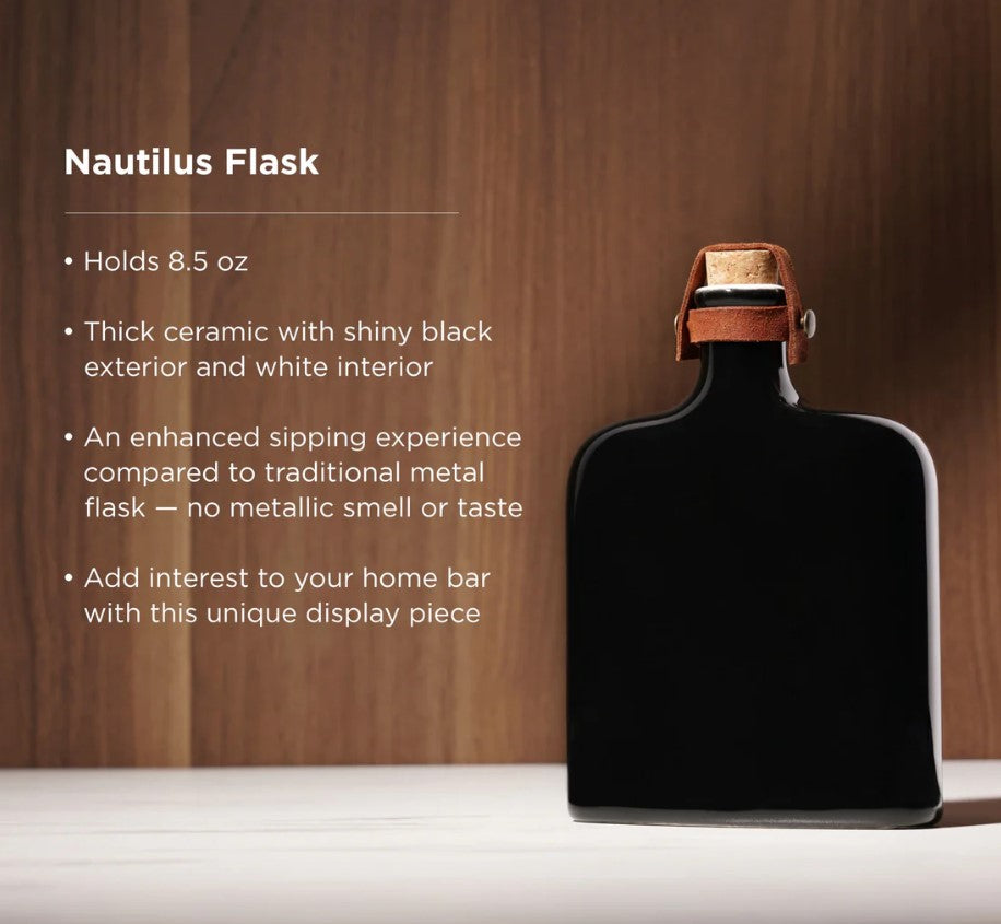 Nautilus Ceramic Flask